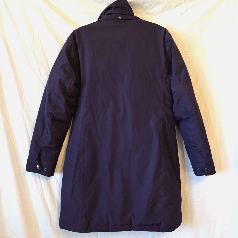 Lands End Down Coat Womens Small 6-8 Insulated Long Parka Jacket Purple - Picture 10 of 16